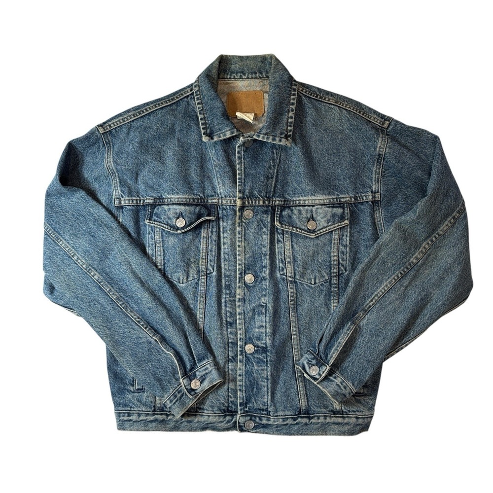 Vintage 90s GAP Denim Jean‎ Trucker Jacket Size Medium